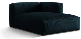 Modul pentru canapea modulară albastru închis cu tapițerie din catifea (cu colț pe partea dreaptă) Martina – Micadoni
