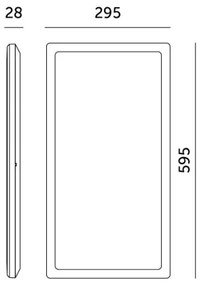 Panou LED aplicat NIVERA LED/32W/230V IP54 29,5x59,5 cm negru