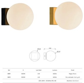 Aplica de perete LED design modern PUEBLA negru MA-8889