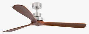 Ventilator de tavan cu telecomanda LANTAU XL nickel/lemn maro