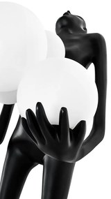 Lampa de podea decorativa cu design original Woman negru