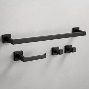 Set accesorii pentru baie Rio 4 piese negru