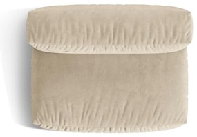 Modul pentru canapea modulară bej cu tapițerie din catifea (de mijloc) Martina – Micadoni