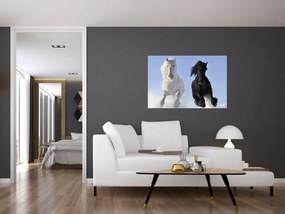 Tablou - Caii în timpul iernii (90x60 cm)