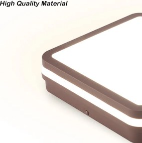 Brilagi - LED Plafonieră de exterior BENE LED/24W/230V 26x26 cm maro IP54