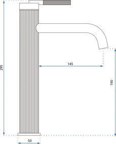 Baterie lavoar inalta Rea Argon crom periat