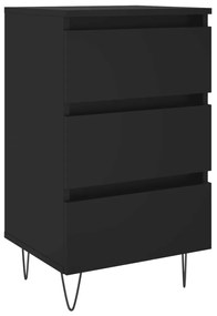 826926 vidaXL Noptieră, negru, 40x35x69 cm, lemn compozit