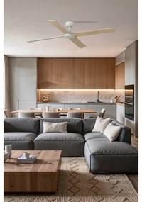 Ventilator de tavan FARO 34355 RUDDER L bej/alb d. 132 cm + telecomandă