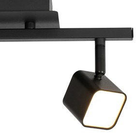 Plafoniera moderna neagra cu LED inclus 2 lumini - Nola