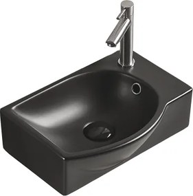 Mexen Mista chiuvetă pe blat stânga 40 x 28 cm, neagră mată - 22174085L
