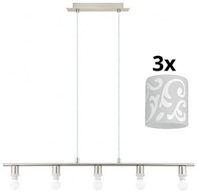 Lustră LED pe cablu Eglo MY CHOICE 5xE14/4W/230V crom/alb