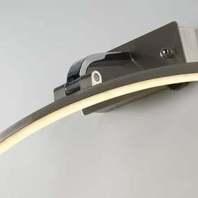Aplica de perete LED pentru oglinda sau tablou Santorini argintiu, L-40cm