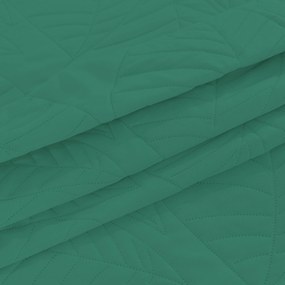 Cuvertura de pat verde cu model LEAVES Dimensiuni: 220 x 240 cm
