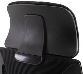 Vinsetto Scaun de Birou Ergonomic cu Brațe și Tetieră Reglabilă, Scaun Pivotant cu Suport Lombar, 64x55x116-126 cm, Negru | Aosom Romania