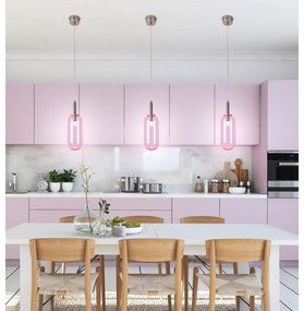 Lustră mov LED cu abajur din sticlă ø 13 cm Fiuggi – Candellux Lighting