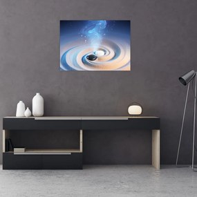 Tablou pe sticlă - Yin-yangul eteric (70x50 cm)