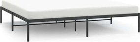 vidaXL Cadru pat metalic, negru, 200x200 cm