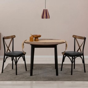 Masă de luat masa Oliver Walnut Black