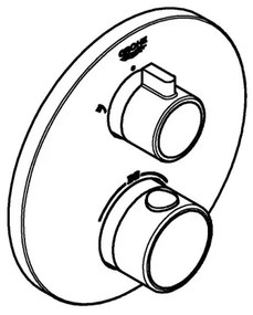 GROHE 24076000 - Baterie termostatică pentru duș GROHTHERM, crom lucios