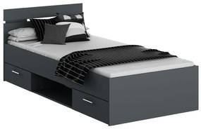 Pat de o persoană 90 cm Michigin (grafit) (cu sp. depozitare). 1096897