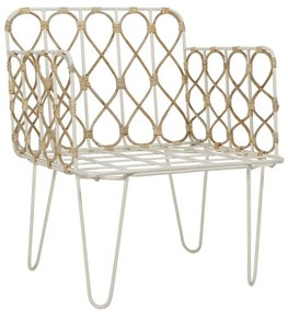 Scaun din metal si rattan, Roseraie