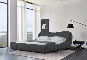 Pat dormitor dumonde, tapitat gri Royal 180x200 cm