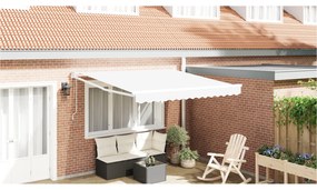 Marchiză retractabilă automată vidaXL Alb 350x250 cm