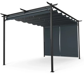 Pantheon Robust Pergola, 3x4 m Oțel vopsit în câmp electrostatic, rezistent la intemperii, cu rulouri laterale.