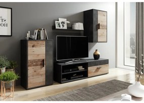Mobilier pentru living BRICK maro/negru