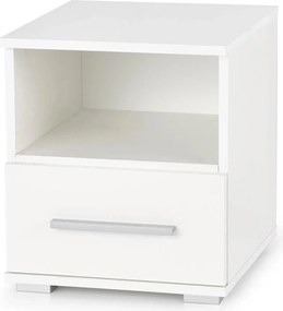 Noptiera LIMA SN1, alb, PAL laminat, 39x40x44 cm