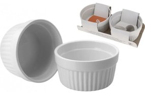 Set 2 ramekine White, portelan, 9x4.6 mm