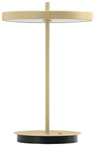 Veioză galben-deschis LED din metal cu abajur din metal (înălțime 31 cm) Asteria Move – UMAGE