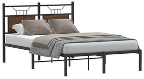 vidaXL Cadru pat fără saltea stejar maro 120x190 cm, lemn prelucrat