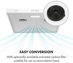 Contempo, hota incorporabila, 60 cm, 175 m³ / h, LED, inox, alb