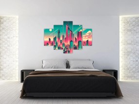 Tablou – Metropolă în stil pop-art (150x105 cm)