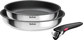 Tigăi cu suprafață antiaderentă/cu mâner reglabil 2 buc. din oțel inoxidabil ø 26 cm INGENIO Cook Eat L8813S75 – Tefal
