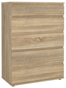 Comodă în culoare naturală înaltă cu aspect de lemn de stejar 77x107 cm Nova – Tvilum