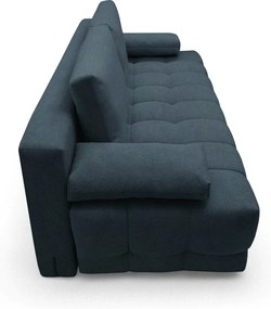 Canapea extensibilă Tuko cu ladă - albastru închis țesătură Freya 210-28