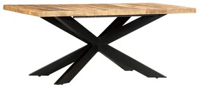 vidaXL Masă de bucătărie, 180x90x76 cm, lemn masiv de mango nefinisat