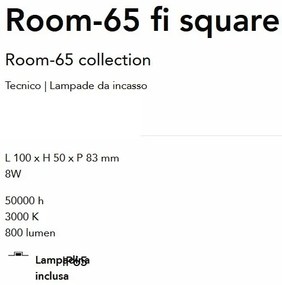 Spot LED incastrabil IP65 Room-65 fi square negru