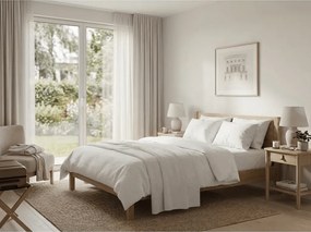 Husa pentru perna satin damasc 70x90 albă