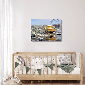 Tablou pe sticlă - Kinkakuji, Japonia (70x50 cm)