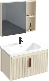 Set de mobilier de baie cu lavoar Astor 60 cm Beige