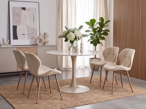 Scaun de dining MANGO VELVET, bej deschis