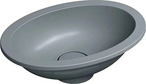 Lavoar sub blat Omnires Shell M+ finisaj gri cenusa mat 45 cm