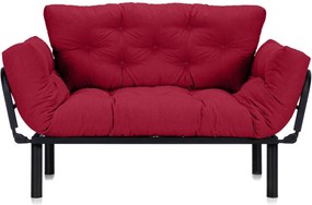 Canapea Extensibilă 2 locuri SUNNY, pentru terasă, 155x70x85 cm, Rosu-Enjoy