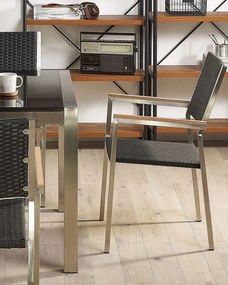 Set scaune 4 buc. Grosso (negru) (ratan). 1011518