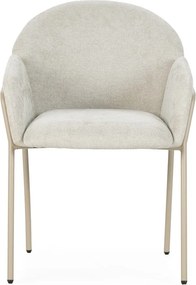 Set de scaune de sufragerie bej 2 buc. tapițat Aslin – MOME