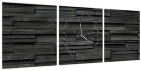 Tablou - Textura pietrei (cu ceas) (90x30 cm)