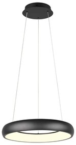 Lustră negru-mat LED cu intensitate reglabilă cu abajur din metal ø 46 cm Cardona – Trio